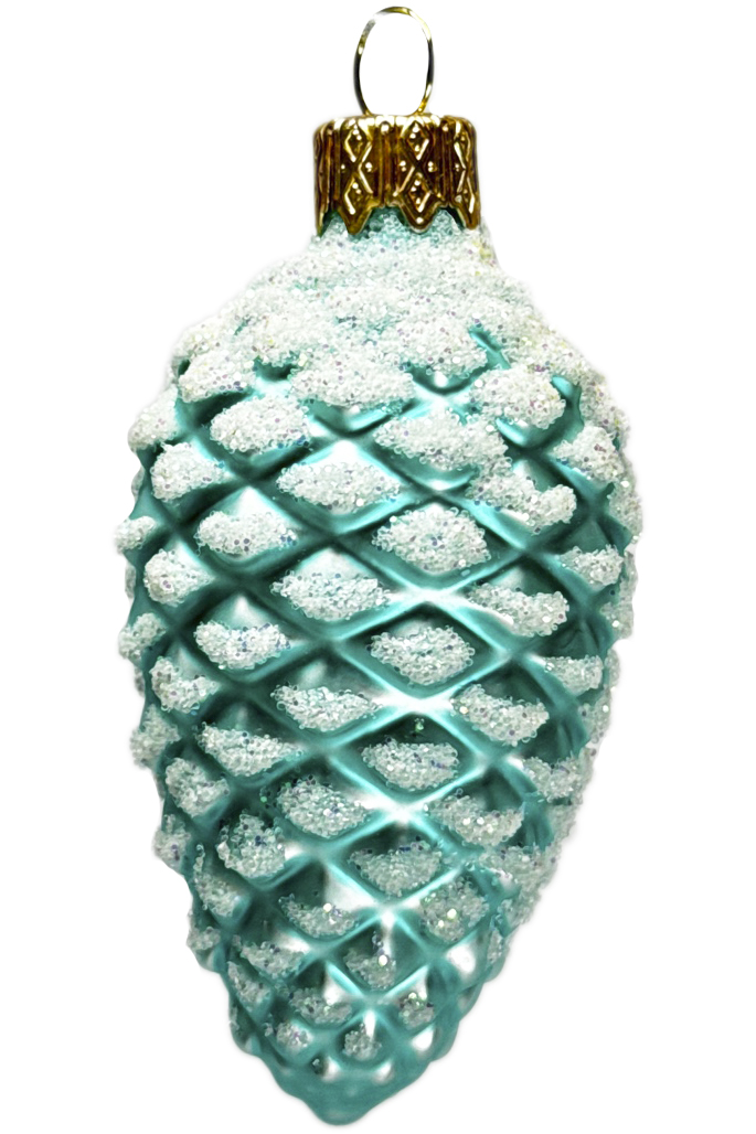 Елочное украшение Шишка в снегу матовая ФУ-2-90/52